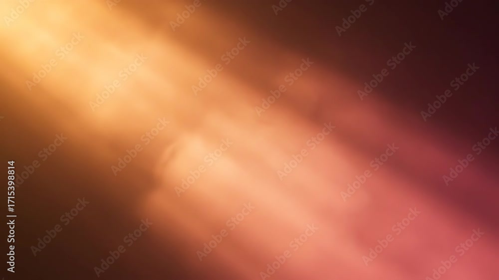 Sticker warm, atmospheric diagonal light haze with subtle color shifts creates a seamlessly looping abstract