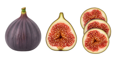 fresh figs on white background