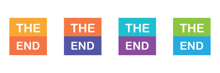 The end button icon. and icon on white background. vector illustration. Eps 10. 