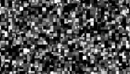 Abstract pixelated grayscale design featuring a chaotic mosaic of squares in various shades of black and white for a digital background