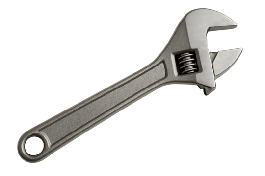 Adjustable wrench tool equipment repair plumbing metal fix tighten