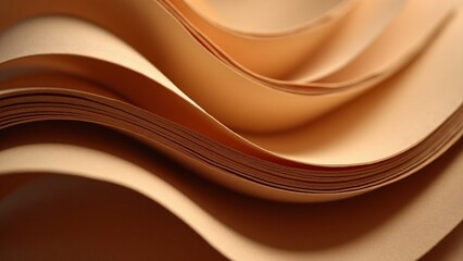 Obraz premium Abstract Paper Art With Curving Forms