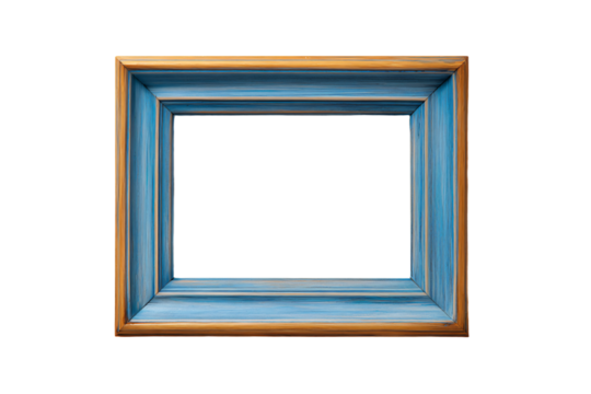 a picture frame with a blue stripe pattern