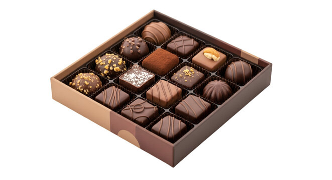 box of chocolates isolated