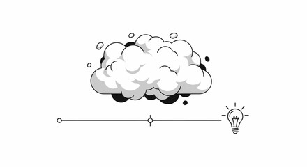 Cloud Computing Idea Illustration.