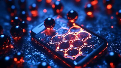 Futuristic Digital Molecular Technology - Powered by Adobe