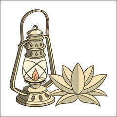 Bowl of candle light on white