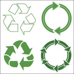 Recycle signs glyph multicolour