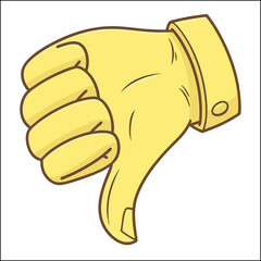 Collection of various yellow hand emojis showing different gestures on a white background design art