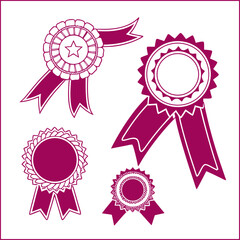 Wax seal silhouettes. Black postage seals, monochrome wax stamps flat vector illustration set. Cartoon vintage postal wax seal collection
