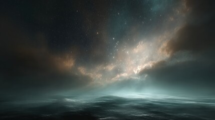 Obraz premium Dark sky water