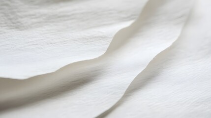 Obraz premium Soft White Fabric Folds with Subtle Texture textile