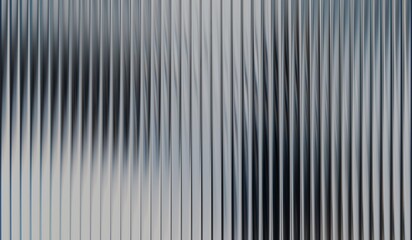 Iridescent glass ripple background with vertical ribbed glass effect, white gradient glass, vibrant fractal gradient with smooth distortion texture