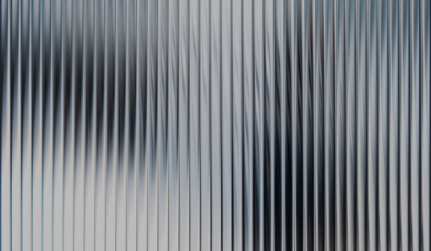 Fototapeta Iridescent glass ripple background with vertical ribbed glass effect, white gradient glass, vibrant fractal gradient with smooth distortion texture