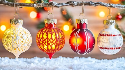 Snowy night romantic walk glowing festive lamps cinematic detail photographed with 35mm f1.8 lens natural tones