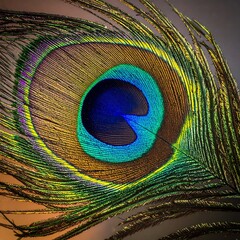 Obraz premium Close-up peacock feather