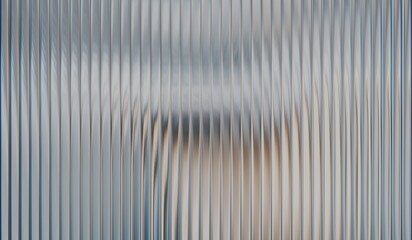 Iridescent glass ripple background with vertical ribbed glass effect, white gradient glass, vibrant...