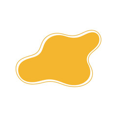 Organic blob shape abstract yellow graphic design element fluid forms organic fluid design element organic liquid shape abstract blob vector