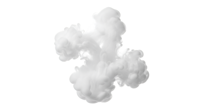 smoke on white background