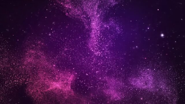 A fantastical, seamlessly looping video of a pink and purple starlight glow creating shimmering fairy dust effects, gently swirling starlight, energy, spiritual