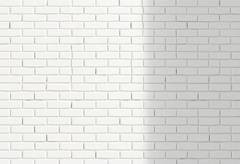 Naklejka premium Clean seamless pattern of white ceramic brick tiles , modern, background