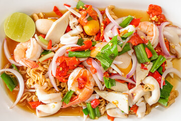 Flavor Fusion: A vibrant and appetizing medley of fresh ingredients and culinary artistry, boasting...