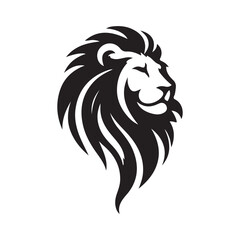 Lion vector illustration on a white background.Simple design,perfect for various uses.