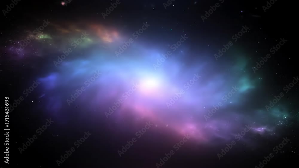 Canvas Prints a seamlessly looping video of a subtle galactic bloom effect, with soft colors gently expanding and 