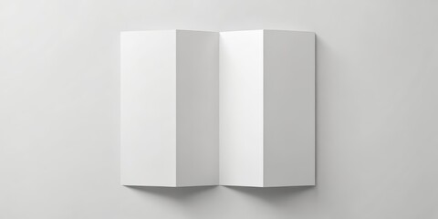 Minimalist Two-Fold Brochure Mockup on White Background, marketing, brochure,  marketing, brochure, presentation