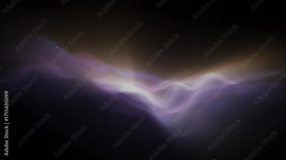 Canvas Prints a serene seamless loop of abstract cosmic fog with subtle light rays filtering through its shifting 