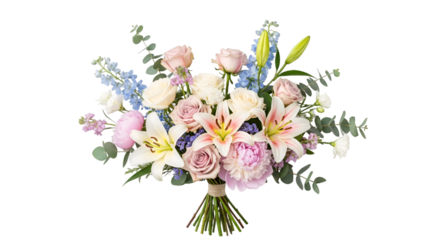 bouquet of spring flowers isolated