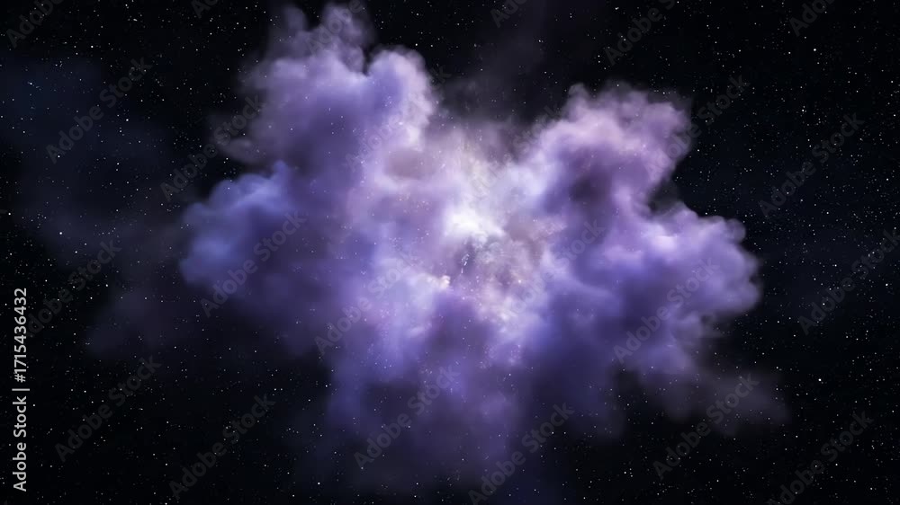 Canvas Prints abstract cosmic dust cloud gently drifting and expanding in a dark, infinite deep space environment,