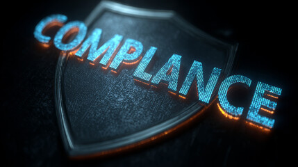 Compliance measures business digital artwork cybersecurity environment visual concept for enhanced understanding