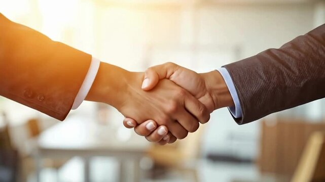 Diverse Business People Handshake Partnership, Agreement, and Success - Powered by Adobe