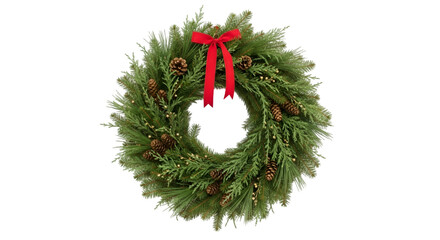 christmas wreath isolated