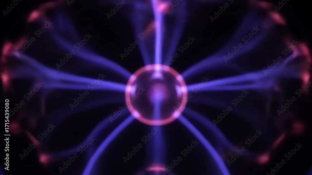 Wall mural abstract flowing lines of ultraviolet plasma forming intricate, symmetrical patterns in a seamless l