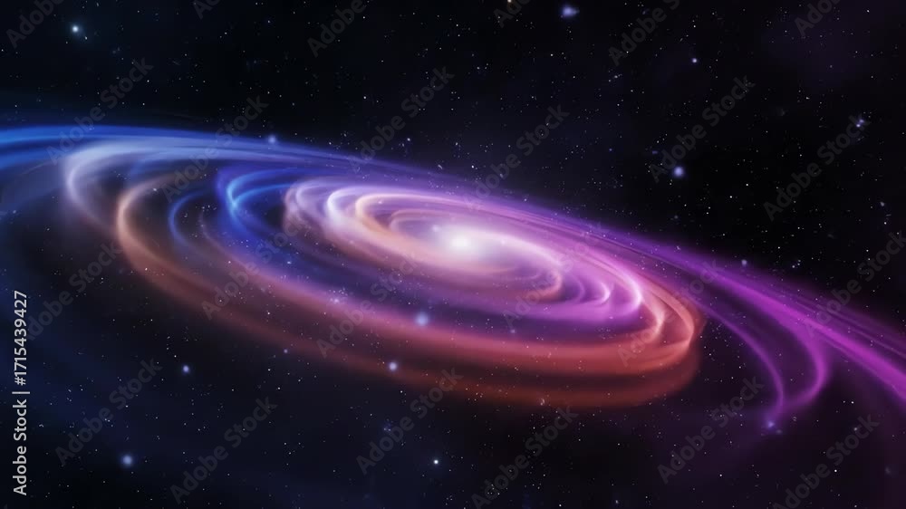 Wall mural abstract galactic swirl featuring broad curves of light and color, a compelling seamlessly looping b