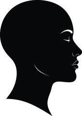 Abstract profile silhouette of a person with textured sketch lines minimalist artistic head outline vector