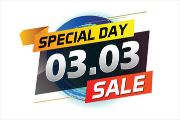 special day 03 03 word concept vector illustration with megaphone and 3d style, landing page, template, ui, web, mobile app, poster, banner, flyer, background, gift card, coupon, label, wallpaper