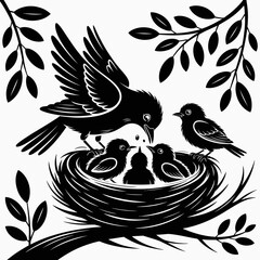 vector illustration of a bird