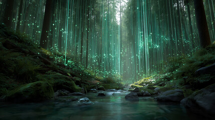 Obraz premium Bioluminescent Forest