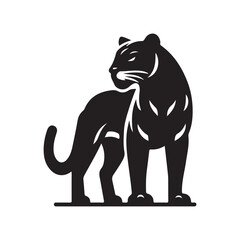 Panther vector illustration on a white background.Simple design,perfect for various uses.
