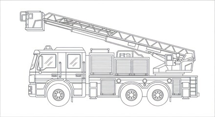 Firetruck outline design