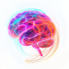 Abstract Colorful Brain Symbol of Creativity