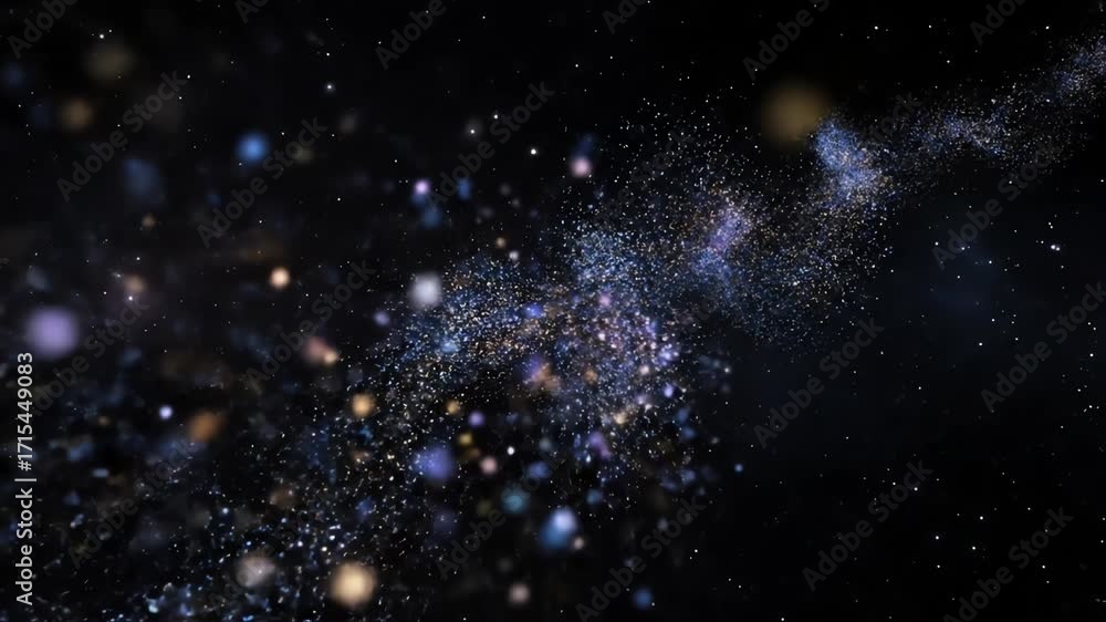 Canvas Prints continuous stream of astral dust in a seamlessly looping video, with fine, glowing particles flowing