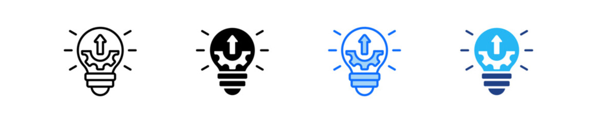 Productivity Hacks Icon Set Multiple Style Collection