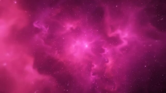 Cosmic pink and magenta hues gently drifting and diffusing like interstellar dust in a seamlessly looping animation presentation, dreamlike, texture