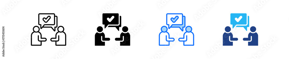 Poster effective communication icon set multiple style collection