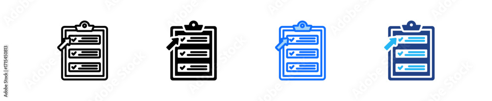 Poster prioritization icon set multiple style collection