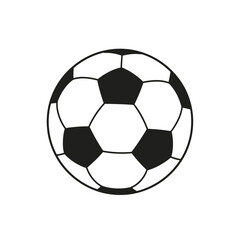 Obraz premium Black and White Soccer Ball Illustration for Sports Enthusiasts and Graphic Design Projects, suitable for educational materials, websites, and promotional content.